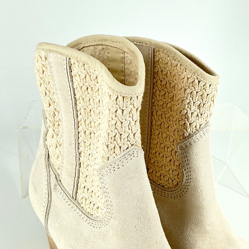 Dolce Vita Size 7.5 Cream Suede Crochet Western Ankle Boots NEW Rori $200 - Picture 15 of 15